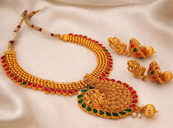 Multicolor kemp temple necklace set 1