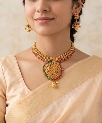 Multicolor kemp temple necklace set 2