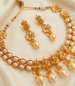 White kemp temple necklace set