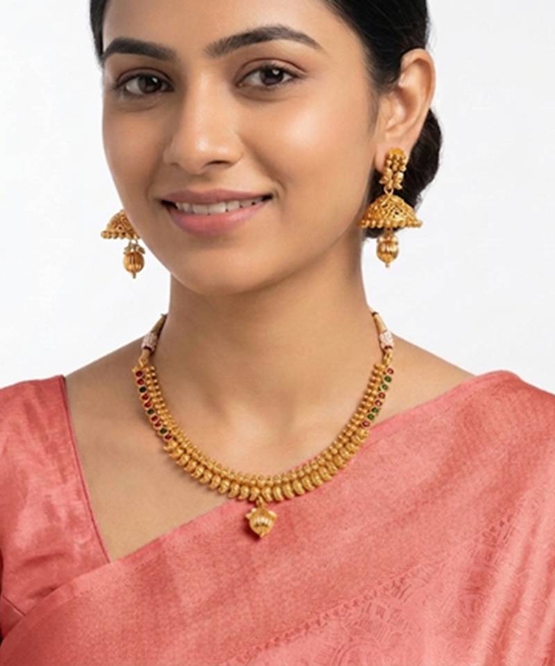 Multicolor kemp mango necklace set