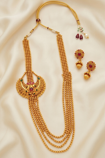 Multicolor kemp layer necklace set
