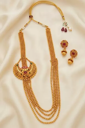 Multicolor kemp layer necklace set