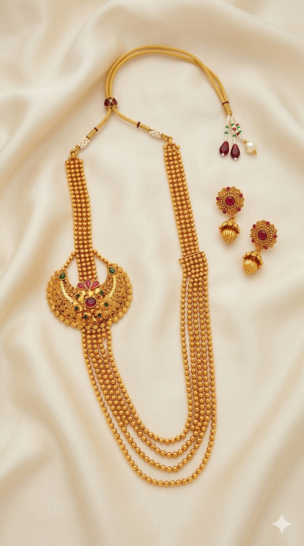 Multicolor kemp layer necklace set