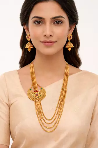 Multicolor kemp layer necklace set