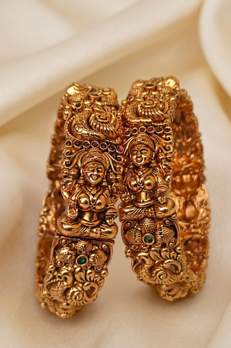 Temple nakshi  lakshmi bridal bangles(2.6)