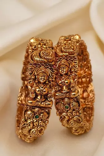 Temple nakshi  lakshmi bridal bangles(2.6)