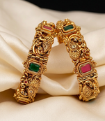 Temple nakshi peacock bridal bangles(2.6)
