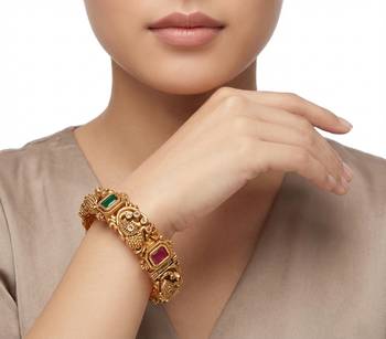 Temple nakshi peacock bridal bangles(2.6) 3