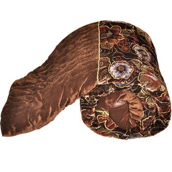 Jaipuri Floral Single Bed Golden Velvet 1