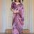 Classic handloom cotton floral design saree for women with blouse