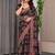 Luxury organza print saree collection with colorful edge borders
