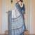 Designer handloom cotton floral print saree with attached blouse fabric