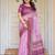 Soft handloom cotton floral printed saree with 5.5m saree & blouse piece