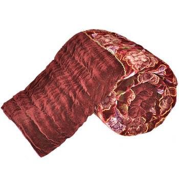 Jaipuri Floral Design Single Bed Velvet 1