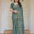Elegant handloom cotton printed saree with floral design & blouse piece
