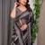 Multicolor border printed organza saree collection
