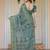 Elegant handloom cotton printed saree with floral design & blouse piece