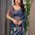 Multicolor border printed organza saree collection