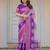 Soft & comfortable handloom cotton floral printed saree with blouse