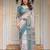 Ethnic handloom cotton printed saree with floral pattern & blouse piece