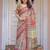 Handloom cotton floral pattern printed saree with 5.5 meter saree & blouse