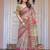 Handloom cotton floral pattern printed saree with 5.5 meter saree & blouse