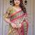 Handloom cotton floral pattern printed saree with 5.5 meter saree & blouse
