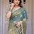 Classic handloom cotton floral design saree for women with blouse