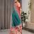Pure linen weaved with golden zari handloom saree with floral print and designer tassels
