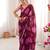 Heavy georgette bandhani gola print saree with mirror work & cutwork border