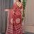 Sheer organza printed sarees with multicolor border detailing
