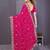 Pink georgette embroidery work saree with matching blouse piece