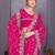 Pink georgette embroidery work saree with matching blouse piece