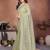 Green twill net embroidery work saree with matching blouse piece