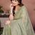 Green twill net embroidery work saree with matching blouse piece