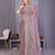 Lavender twill net embroidery work saree with matching blouse piece