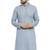 Light grey chikankari cotton embroidery men kurta