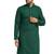 Green chikankari cotton embroidery men kurta