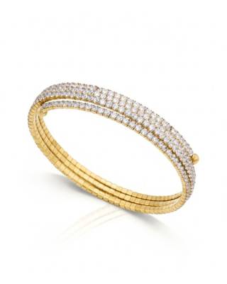 18K Gold Plated Tennis Wrap Bracelet | Anti Tarnish CZ Stone Party Wear Bracelet for Women 1