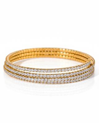 18K Gold Plated Tennis Wrap Bracelet | Anti Tarnish CZ Stone Party Wear Bracelet for Women 2