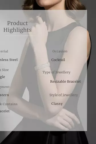 18K Gold Plated Tennis Wrap Bracelet | Anti Tarnish CZ Stone Party Wear Bracelet for Women