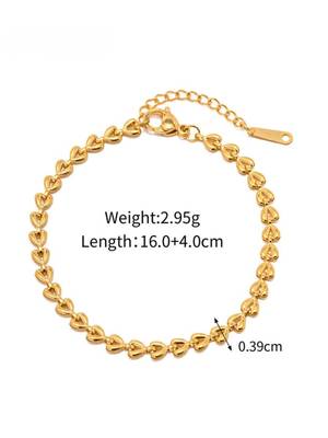 Elegant Eternal Love Woven Chain Bracelet for Women | 18K Gold Plated Anti-Tarnish Stainless Steel Jewellery 4