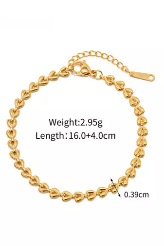 Elegant Eternal Love Woven Chain Bracelet for Women | 18K Gold Plated Anti-Tarnish Stainless Steel Jewellery