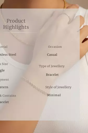 Elegant Eternal Love Woven Chain Bracelet for Women | 18K Gold Plated Anti-Tarnish Stainless Steel Jewellery