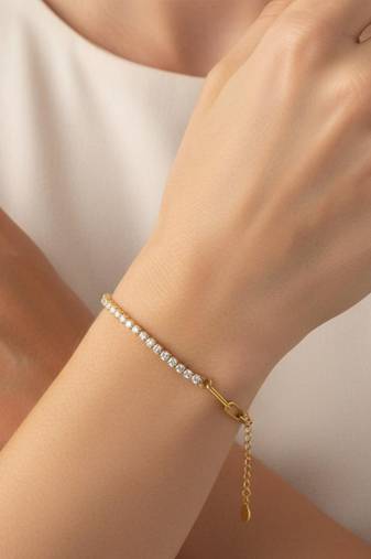Dazzle link tennis bracelet