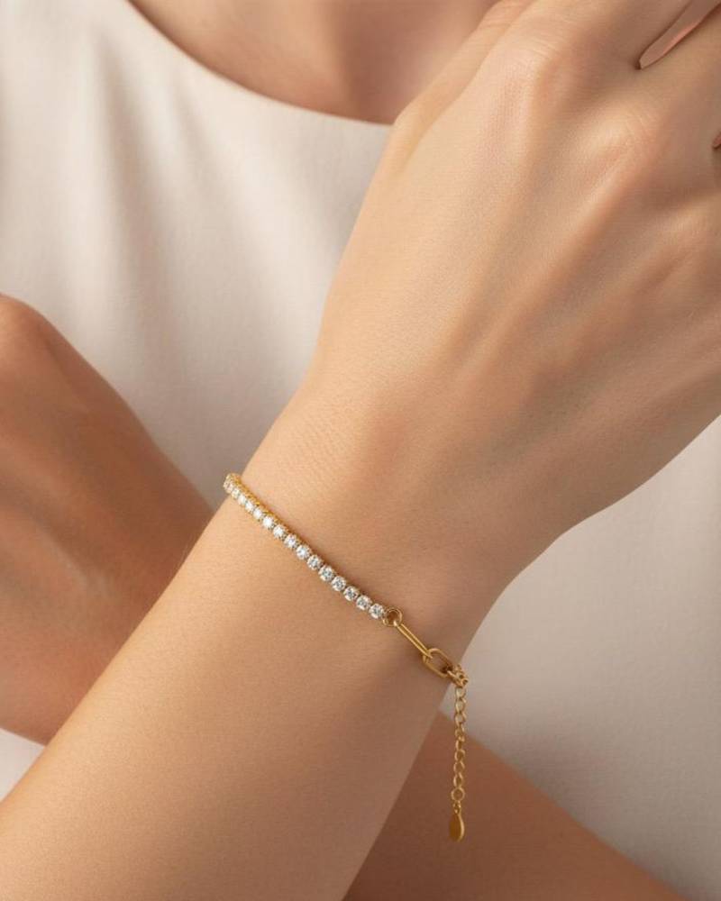 Dazzle link tennis bracelet
