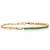 Green dazzle link tennis bracelet