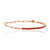 Red dazzle link tennis bracelet