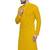 Yellow chikankari cotton embroidery men kurta
