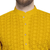 Yellow chikankari cotton embroidery men kurta